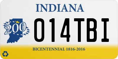 IN license plate 014TBI