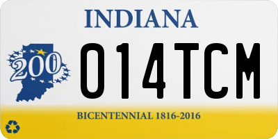 IN license plate 014TCM