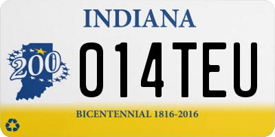 IN license plate 014TEU