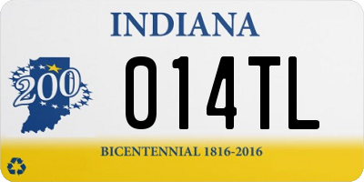 IN license plate 014TL
