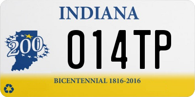 IN license plate 014TP