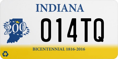 IN license plate 014TQ