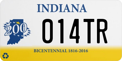 IN license plate 014TR