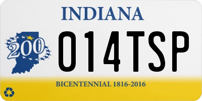 IN license plate 014TSP