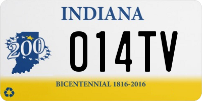 IN license plate 014TV