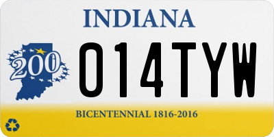IN license plate 014TYW