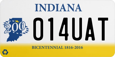 IN license plate 014UAT