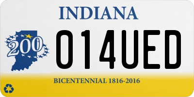 IN license plate 014UED