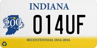 IN license plate 014UF