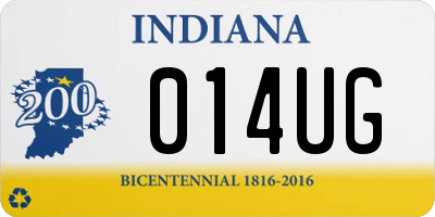 IN license plate 014UG