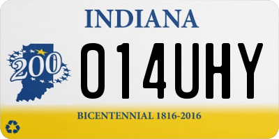 IN license plate 014UHY