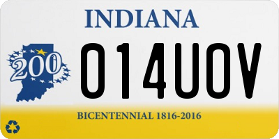 IN license plate 014UOV