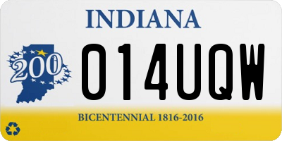 IN license plate 014UQW