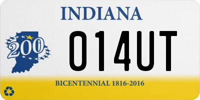 IN license plate 014UT