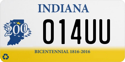 IN license plate 014UU