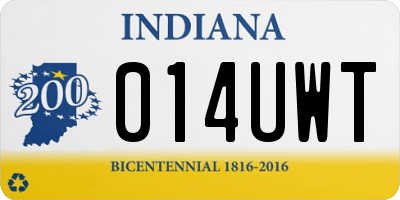 IN license plate 014UWT