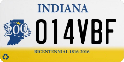 IN license plate 014VBF