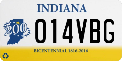 IN license plate 014VBG