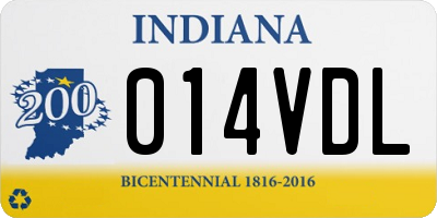 IN license plate 014VDL