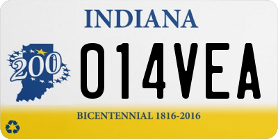 IN license plate 014VEA