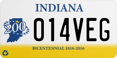 IN license plate 014VEG