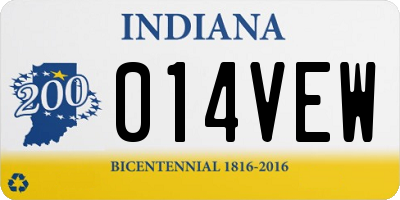 IN license plate 014VEW