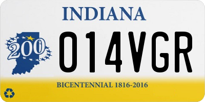 IN license plate 014VGR