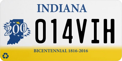 IN license plate 014VIH
