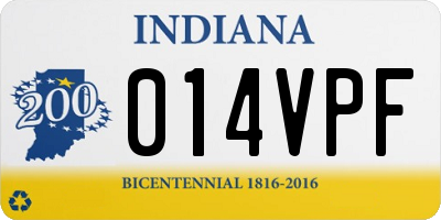 IN license plate 014VPF