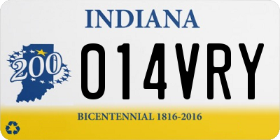 IN license plate 014VRY