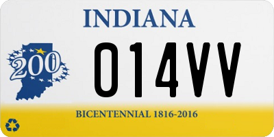 IN license plate 014VV