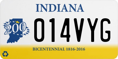 IN license plate 014VYG