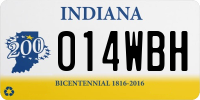 IN license plate 014WBH