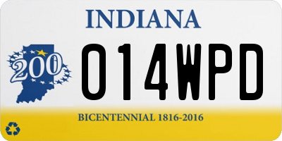 IN license plate 014WPD