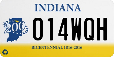 IN license plate 014WQH
