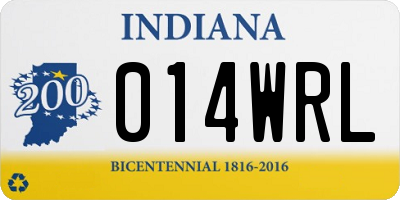 IN license plate 014WRL