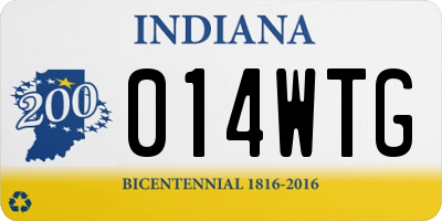 IN license plate 014WTG