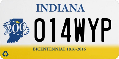 IN license plate 014WYP