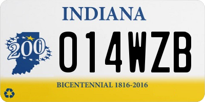 IN license plate 014WZB