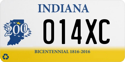 IN license plate 014XC