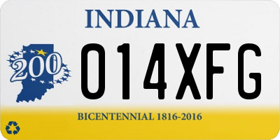 IN license plate 014XFG