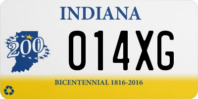 IN license plate 014XG