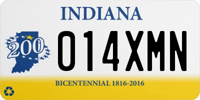 IN license plate 014XMN