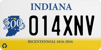 IN license plate 014XNV