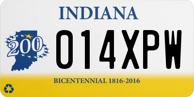 IN license plate 014XPW