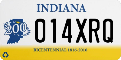 IN license plate 014XRQ