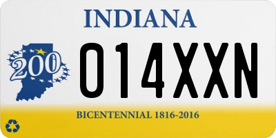 IN license plate 014XXN