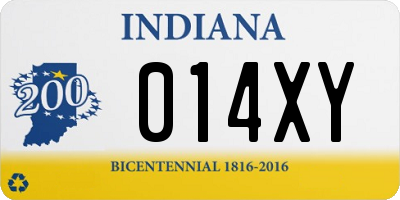 IN license plate 014XY