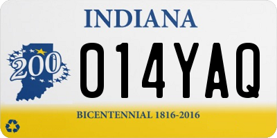 IN license plate 014YAQ