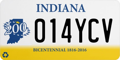 IN license plate 014YCV